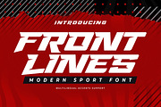 Front Lines - Modern Sport Fonts, a Sans Serif Font by Gassstype (Thumbnail 1 of 10)