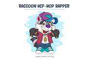 Set of Cartoon Raccoons 03. T-Shirt., an Animal Illustration by KENO Mascots (Thumbnail 9 of 15)
