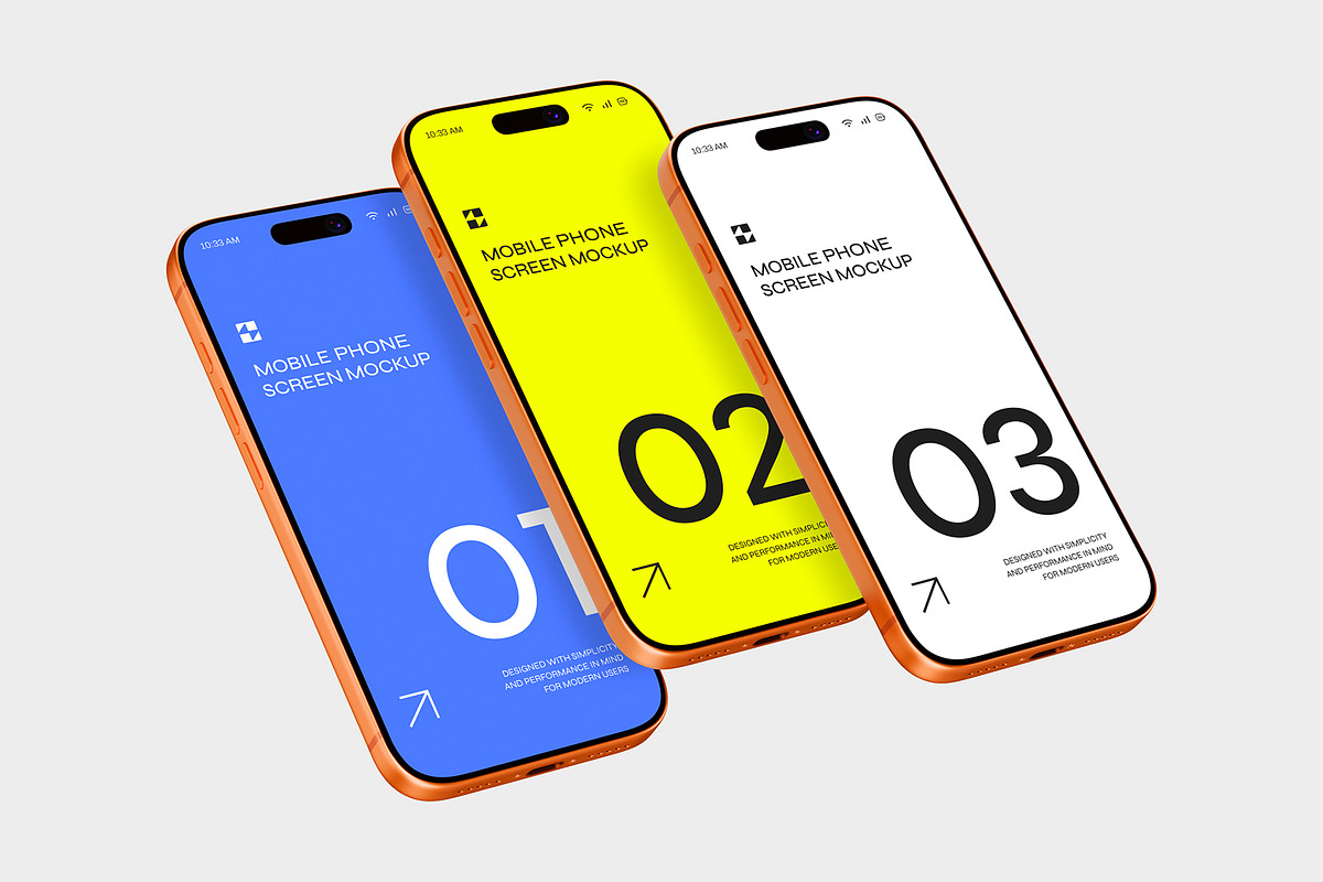 iPhone Screen Device Mockup Bundle, an iPhone Mockup by graphypix (Photo 6 of 14)