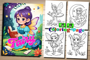 Fairy Coloring Pages For Kids, a Templates & Theme by Wow Magic