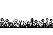 Floral Grass Border Silhouette Bundl, an Illustration by Amazin_art (Thumbnail 33 of 51)