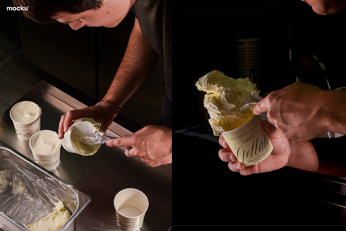 Gelato Branding Mockup Set, a Cups & Container Mockup by Mocku (Photo 10 of 20)
