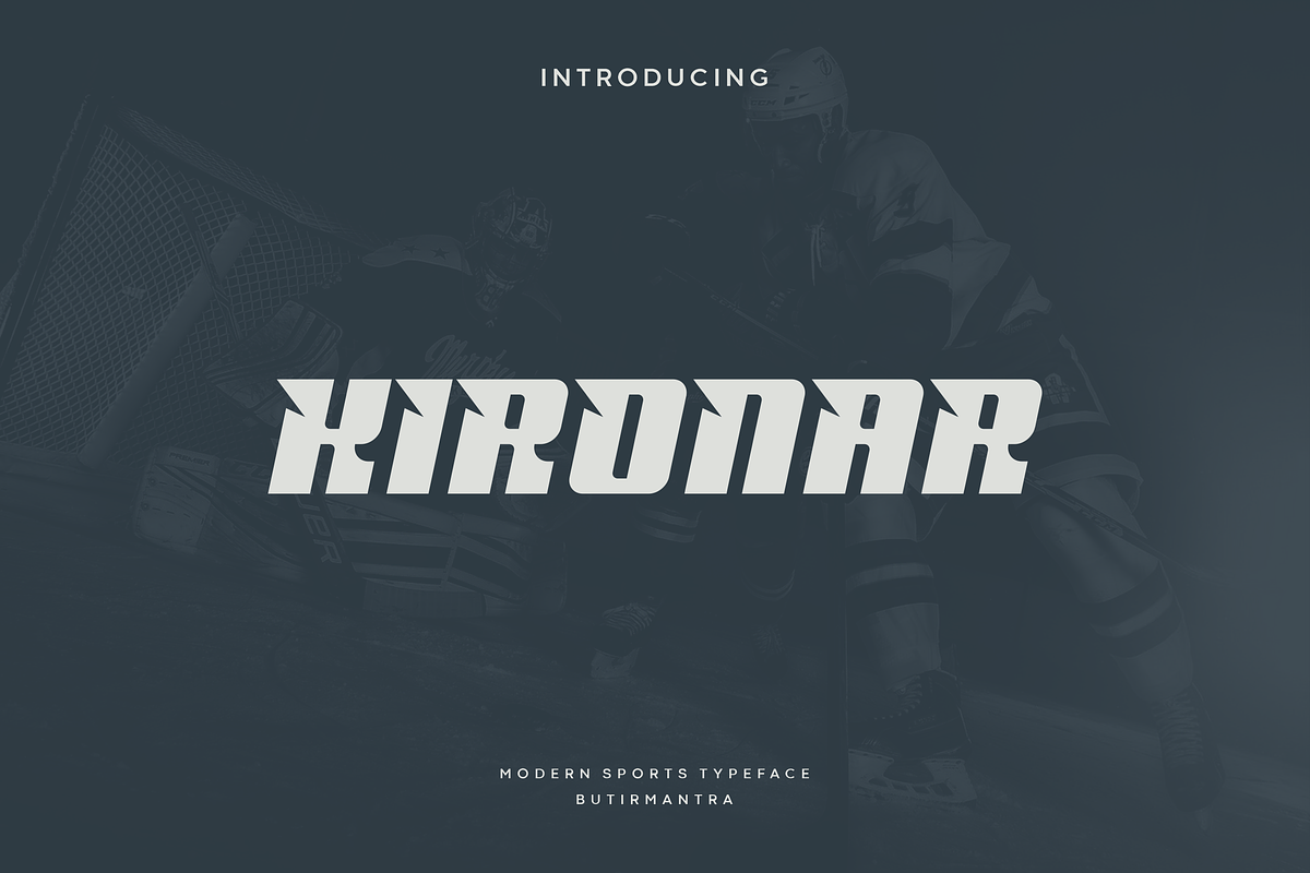 Kironar - Modern Sport Typeface, a Sans Serif Font by Letterna (Photo 1 of 4)