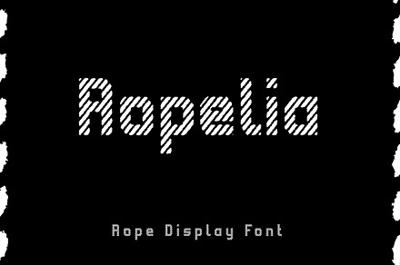 Ropelia - Rope Font, a Sans Serif Font by Mightyfire