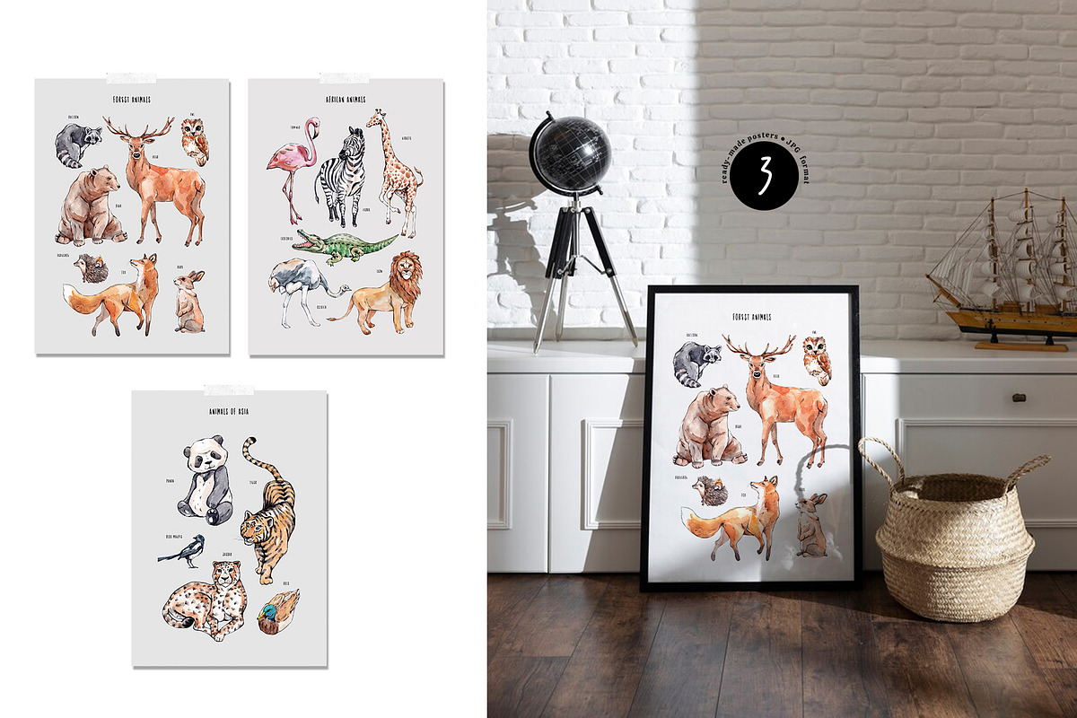 Animal World Map Creator, an Animal Illustration by VerAna