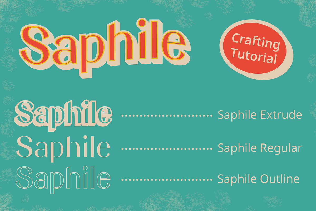 Saphile 3D, a Sans Serif Font by Craft Supply Co. (Photo 4 of 8)