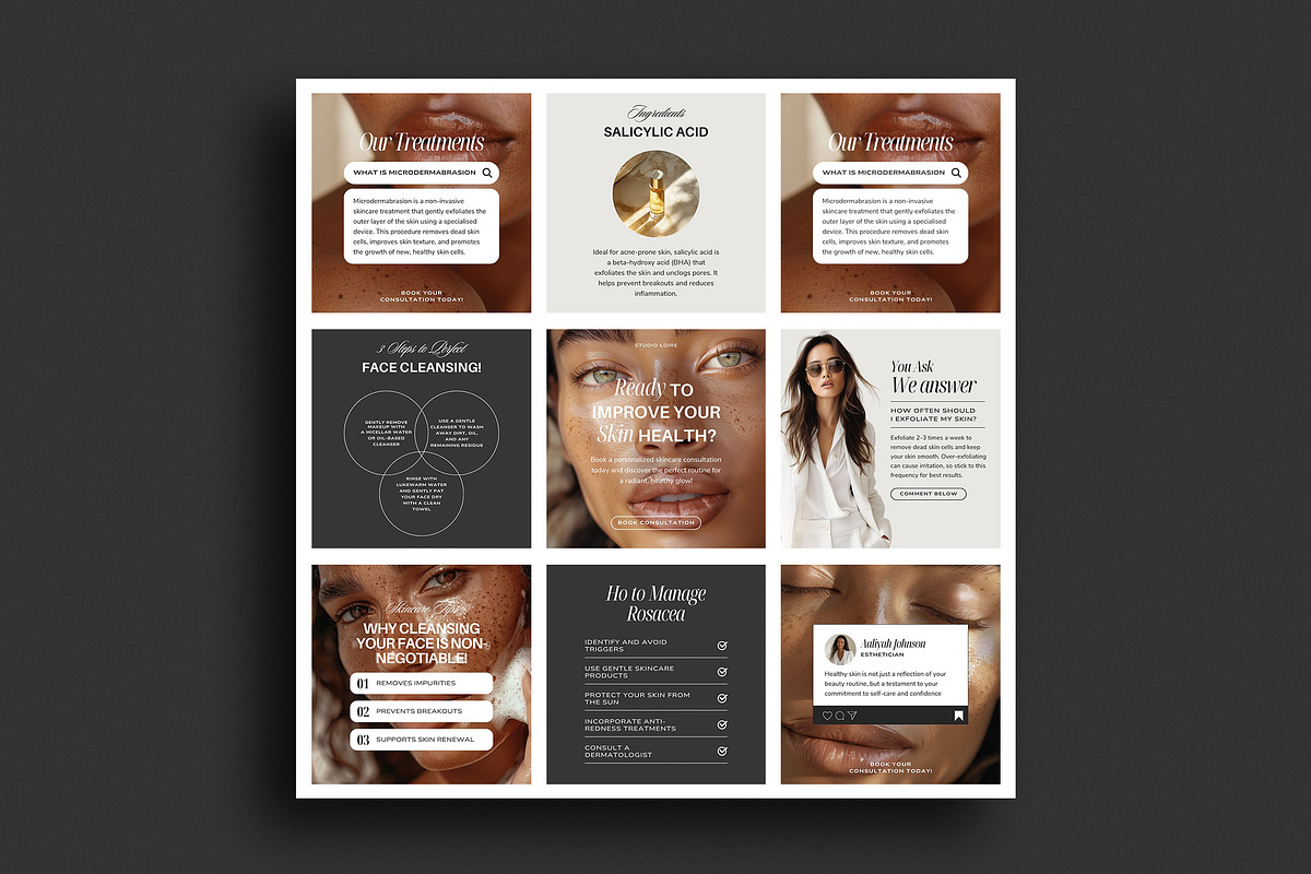 Skincare Instagram Templates, a Social Media Template by Studio Loire (Photo 7 of 13)