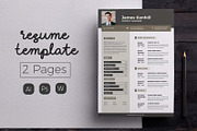 Vol.39 Resume & CV Template, a Resume Template by Hito Graphic (Thumbnail 1 of 8)