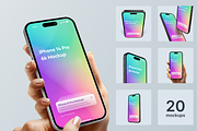 New iPhone 14 Pro 20 Mockup Scenes, an iPhone Mockup by LazyCrazy (Thumbnail 1 of 8)