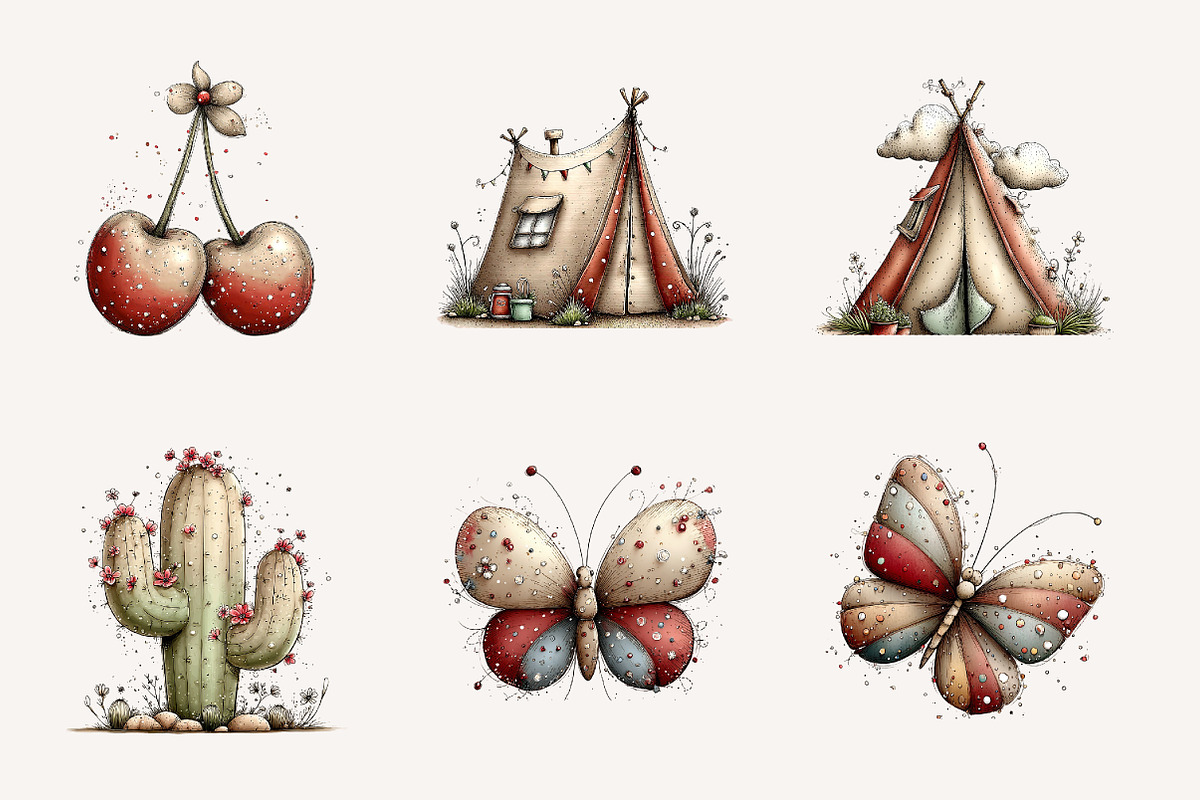 Whimsical summer Clipart, an Illustration by Designworld (Photo 5 of 5)