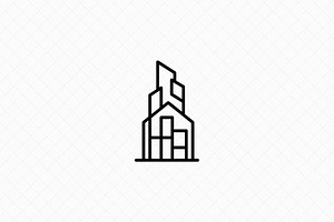 Minimalist Building Emblem, an Object Illustration by Vectorium Studio