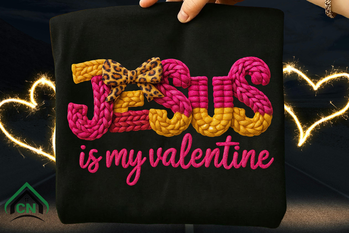 Jesus is My Valentine Png Faux Yarn, an Illustration by Craft Nest (Photo 7 of 7)