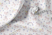 Watercolor Unicorn Seamless Patterns, a Pattern Graphic by Oksana Dovhopol Art (Thumbnail 2 of 15)