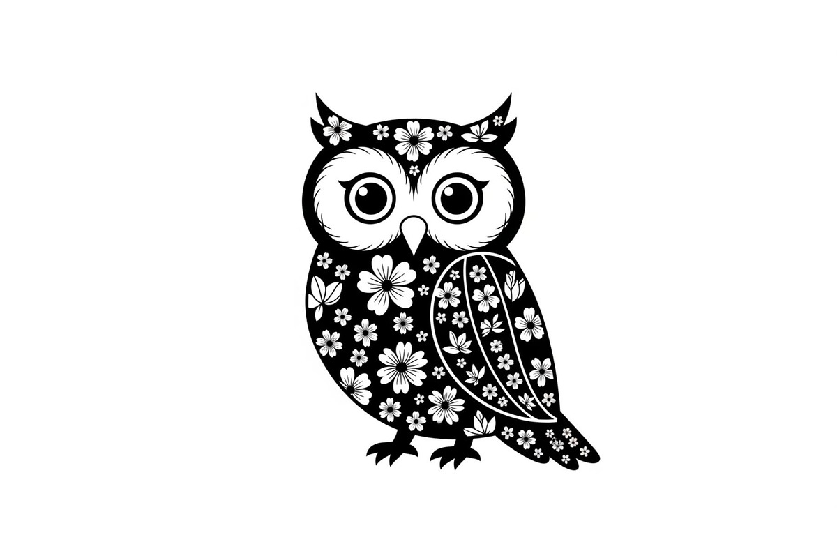 Cute Owl Silhouette Bundle, an Illustration by yasushie (Photo 23 of 31)