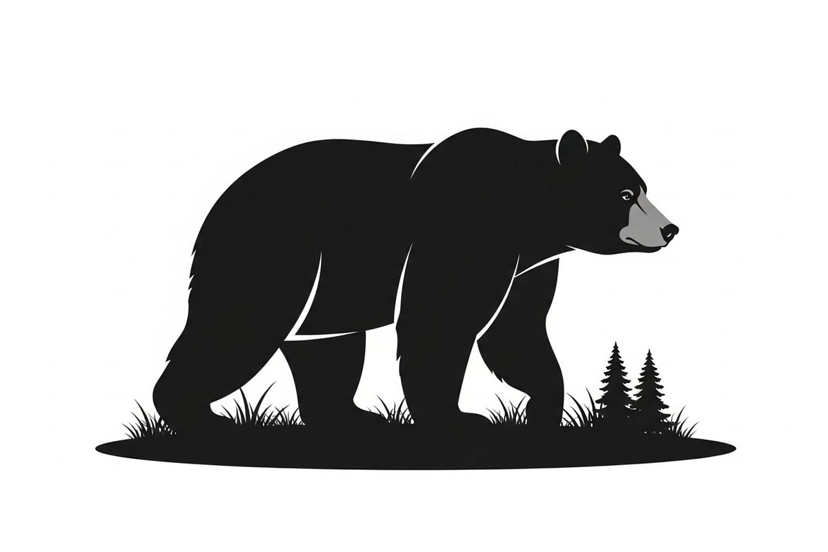 Nature Wildlife Bear Silhouette Bund, an Illustration by Designs_River (Photo 7 of 51)