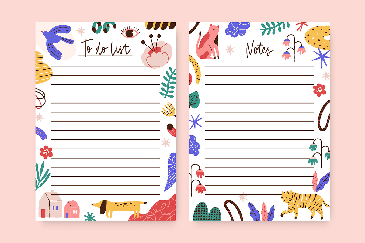 To do list and notes templates, a Decorative Illustration by Good Studio (Photo 1 of 3)