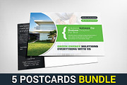 5 Company Postcard Psd Bundle, a Card Template by graphicforest (Thumbnail 1 of 5)