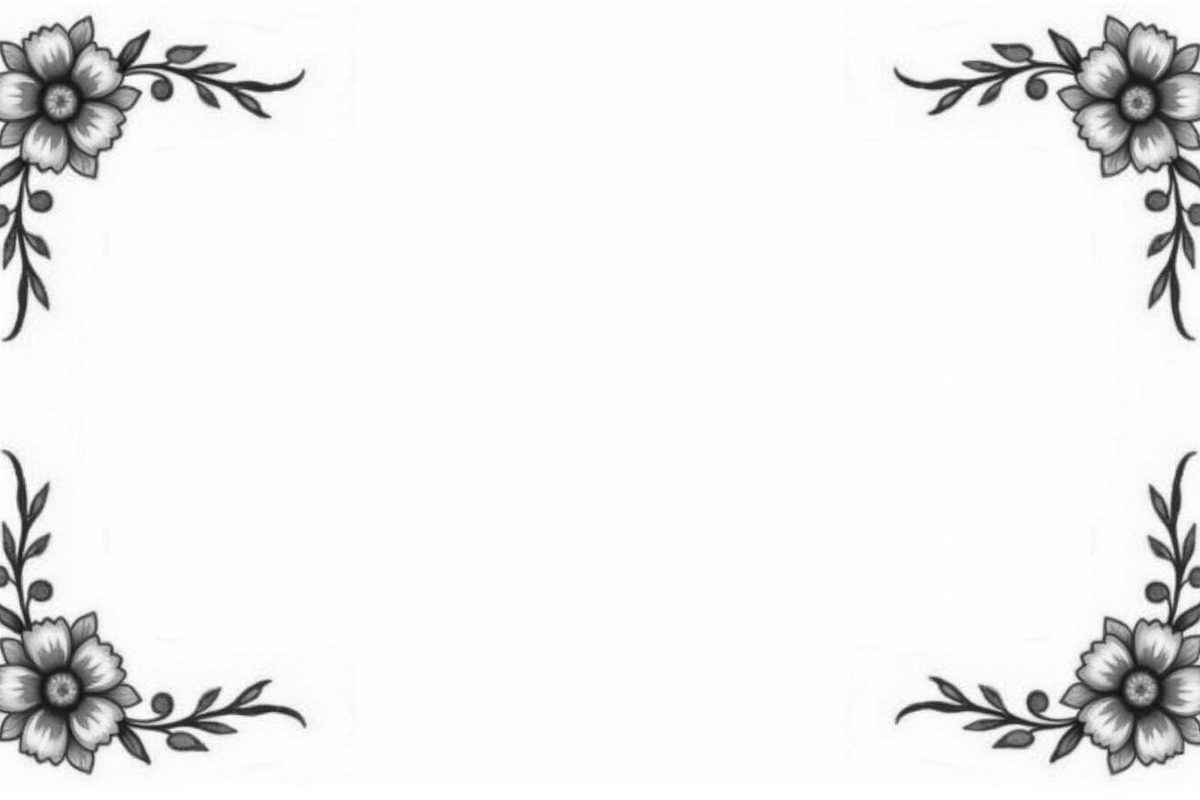 Flower Silhouette Frame Pack, an Illustration by Amazin_art (Photo 8 of 9)