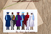 University Graduates Boys Clipart, a Graphic by ArtedeCatrin (Thumbnail 4 of 11)