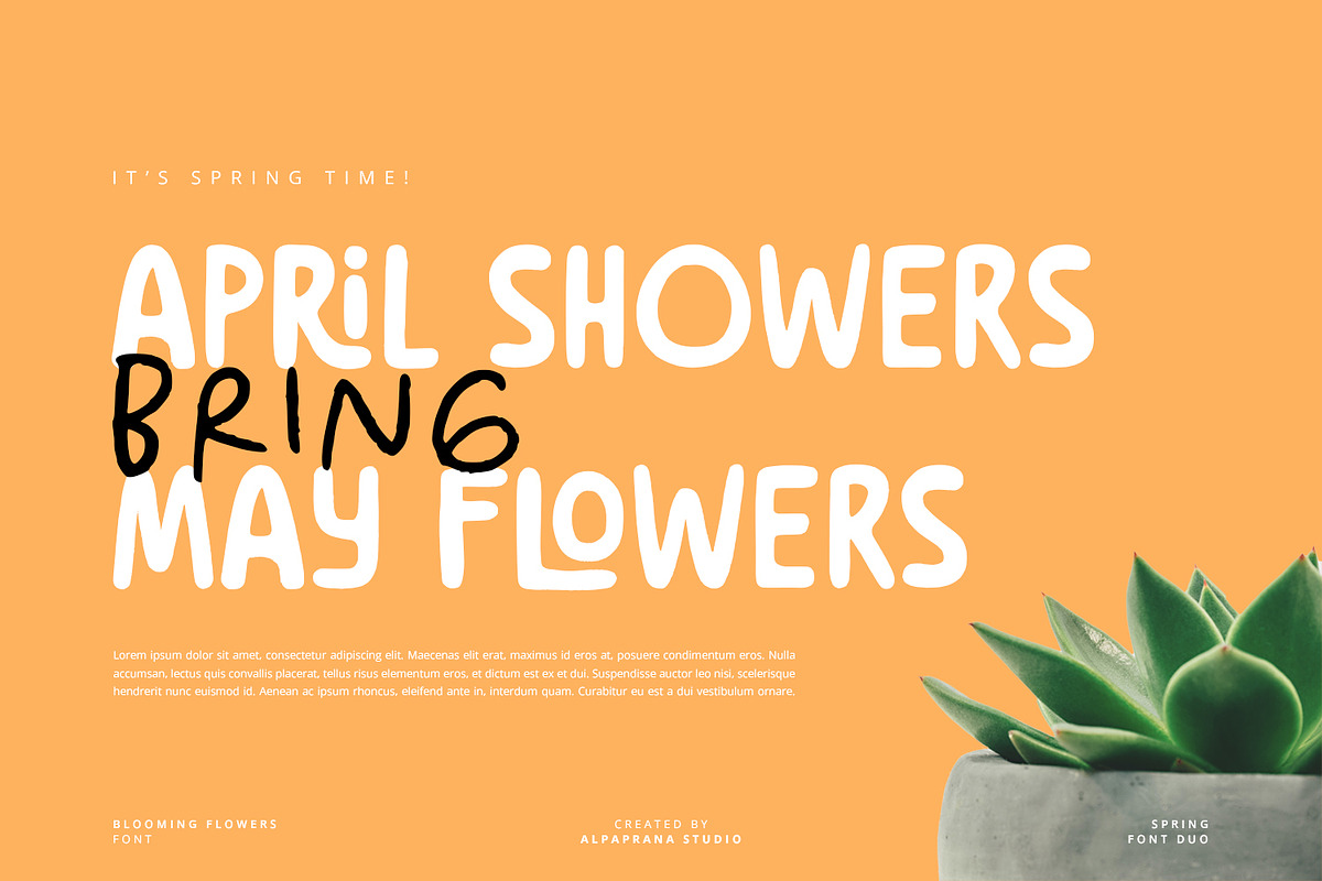 Blooming Flowers - Font Duo, a Script Font by Alpaprana (Photo 3 of 10)
