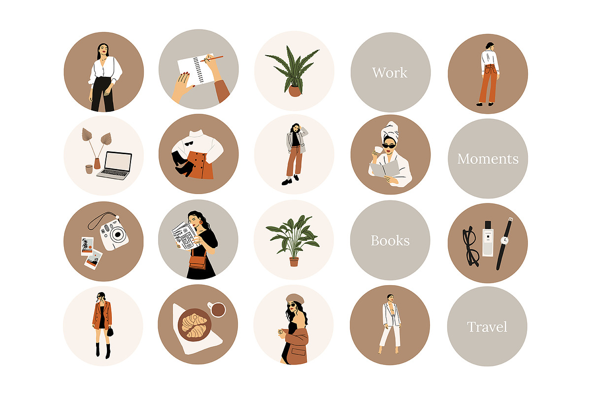 20 Lady Boss Instagram Highligts, a Social Media Template by Katerina Osa (Photo 2 of 3)