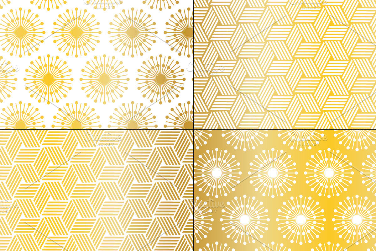 Seamless Gold Mod Geometrics preview 5