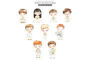 First Holy Communion Watercolor, an Illustration by CharmClipArt (Thumbnail 3 of 9)