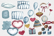 Sweet Teddy Bears Watercolor Clipart, a Decorative Illustration by HabitusDesigns (Thumbnail 2 of 12)
