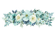 Elegant Blue Watercolor Blooms, an Illustration by Amazin_art (Thumbnail 3 of 11)