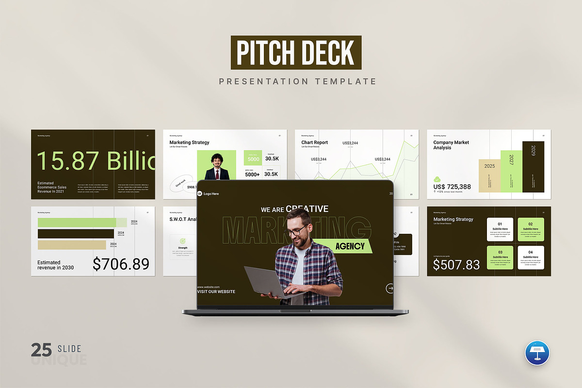 Marketing Agency Presentation, a Presentation Template by KreateTribe (Photo 1 of 6)