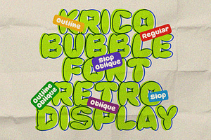 VT KRICO-Retro Bubble Font
