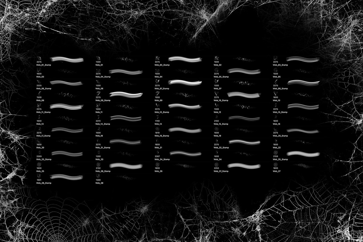 Spider Web Brush Set, a Brush Add-On by Zsolt Kosa Art (Photo 5 of 6)