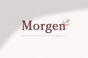 Morgen - Handwritten Serif Font, a Serif Font by Craft Supply Co.