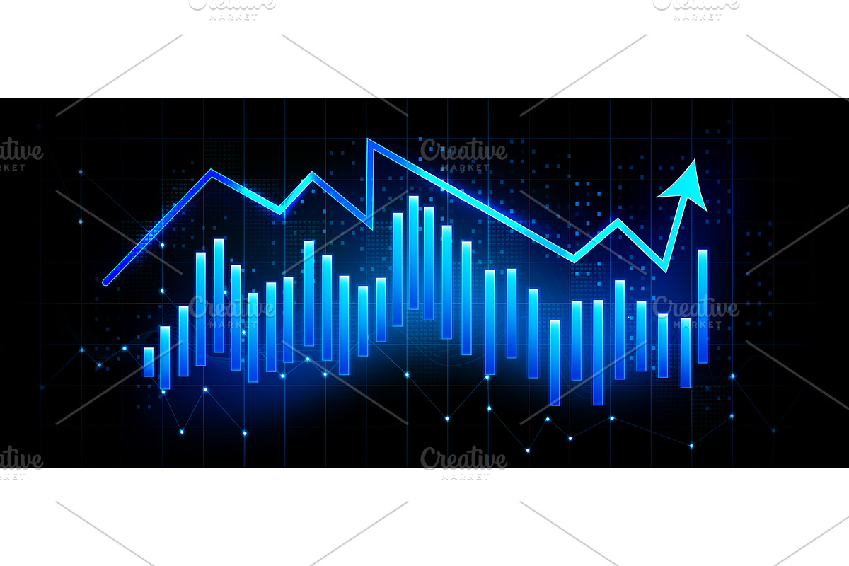 Financial market chart with stock, a Finance Illustration by art PVP - market