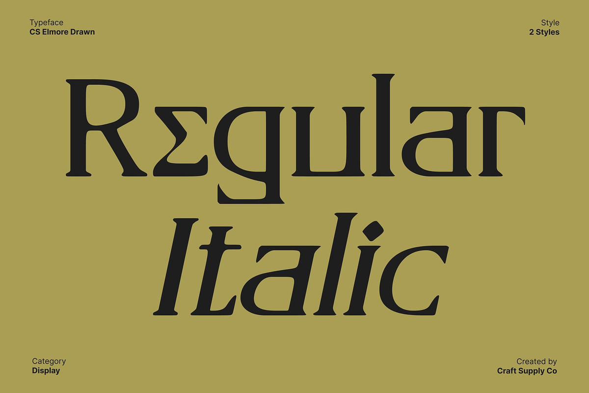 CS Elmore Drawn, a Serif Font by Craft Supply Co. (Photo 2 of 8)