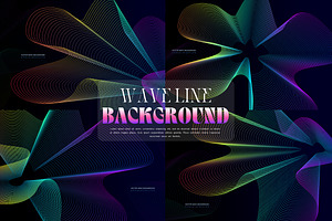 Abstract Waves Line Background
