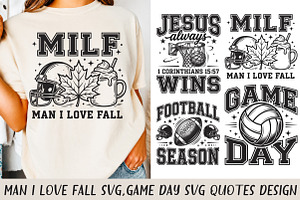 Man I Love Fall Svg,Game Day Svg, a Sport Illustration by Libby Wishes