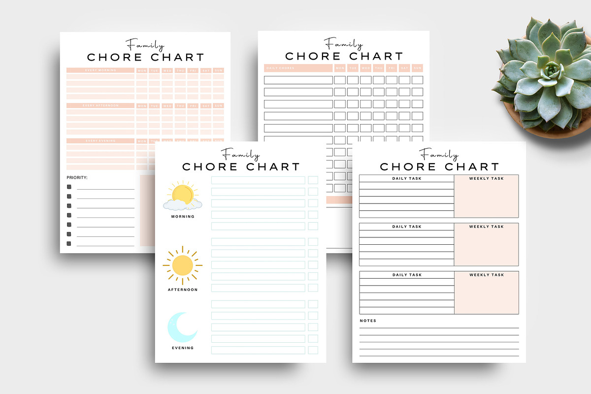 Canva Family Chore Chart Template, a Stationery Template by Ultimate Template Shop (Photo 4 of 6)