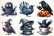 Watercolor Crow Clipart, Funny Raven, an Illustration by DreamCafeArt (Thumbnail 4 of 7)