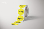 Round Roll Stickers Mockup Set, a Household Mockup by creatsy5 (Thumbnail 7 of 15)