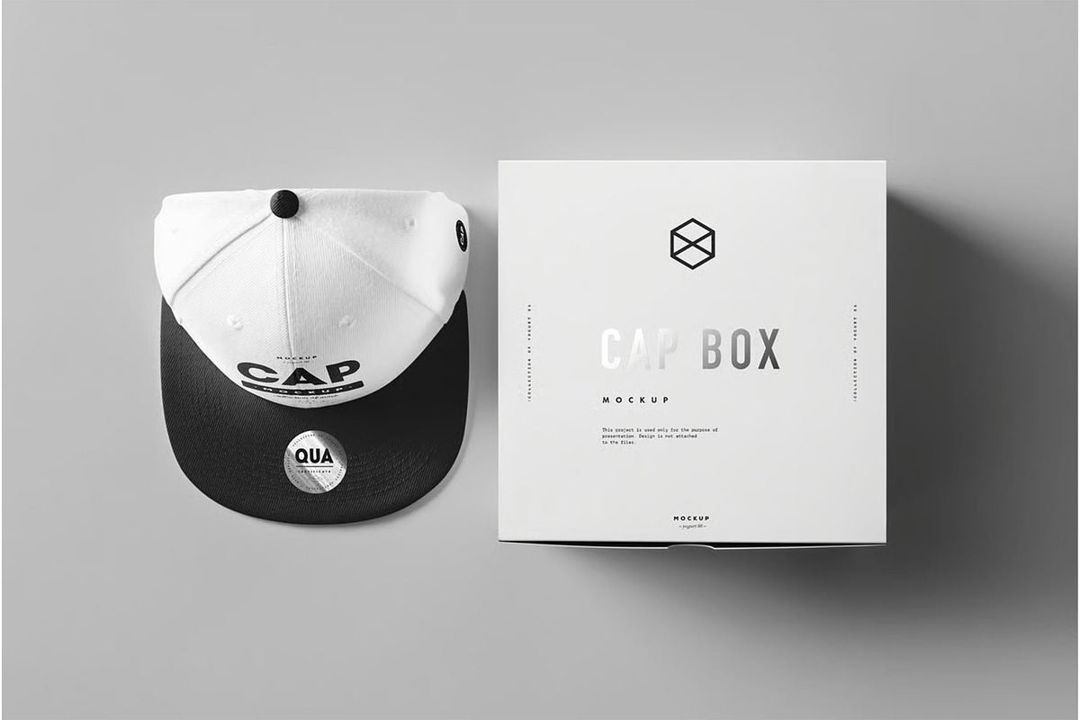Cap & Box Mock-up, a Packaging Mockup by zippypixelstudio (Photo 3 of 7)