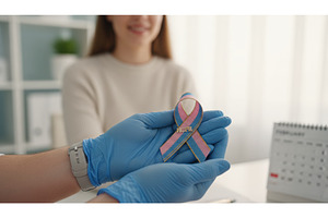 Doctor or nurse in blue gloves, a Health & Medical Photo by Igor Tichonow