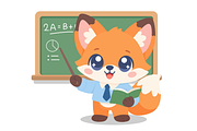 Cute Cartoon Fox Teacher, an Animal Illustration by Artpon Illustration (Thumbnail 2 of 3)