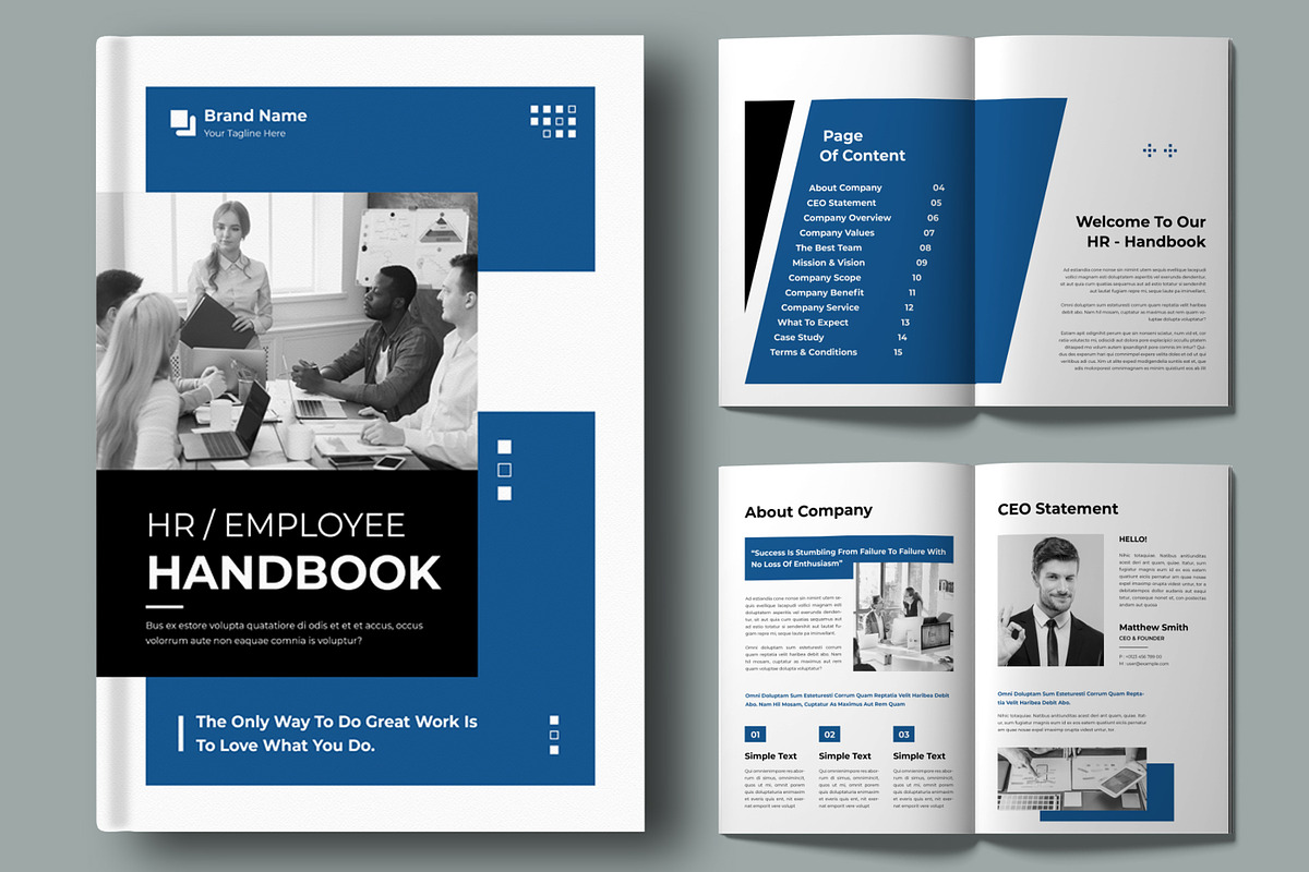 HR Employee Handbook Layout