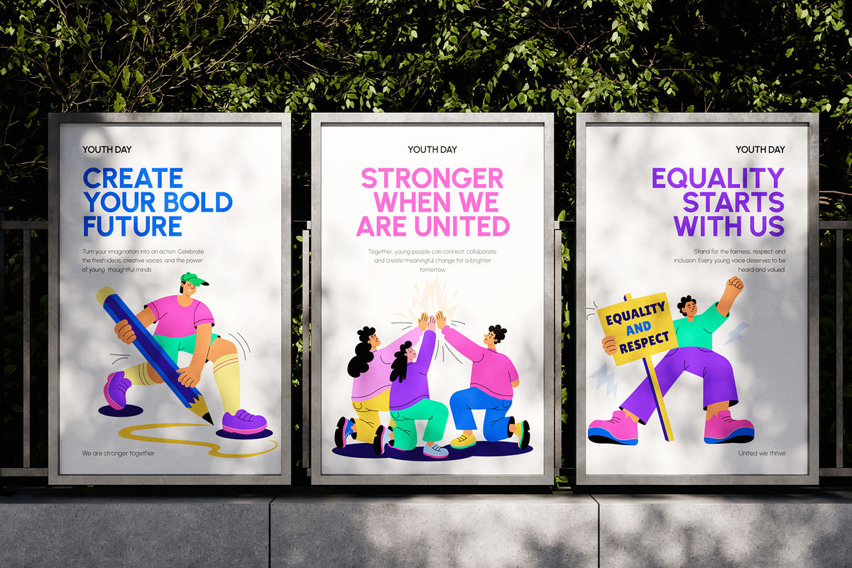60 Youth Day Flat Illustrations, a Person Illustration by Creative Stall (Photo 3 of 11)