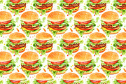 Burger pattern, a Pattern Graphic by AlexandraTret (Thumbnail 1 of 3)
