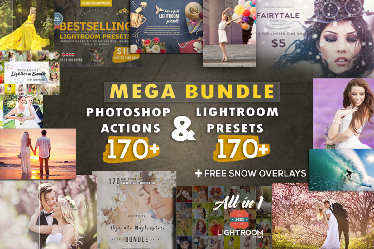 Mega Photoshop+Lightroom Bundle, an Action Add-On by OzPhotoshopActions (Photo 1 of 7)