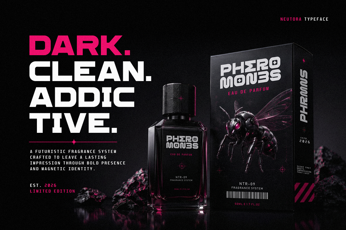 Neutora – Bold Futuristic Font, a Sans Serif Font by figuree studio (Photo 8 of 10)