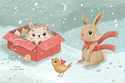 Christmas cards with animals, an Animal Illustration by Lesya Skripak (Thumbnail 2 of 7)