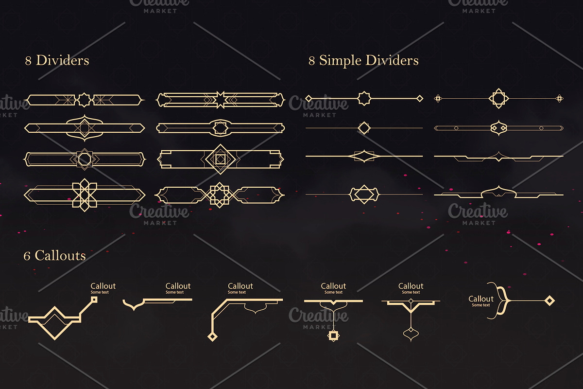 Arabic Deco UI, an Object Illustration by Olga Ryzychenko (Photo 8 of 13)